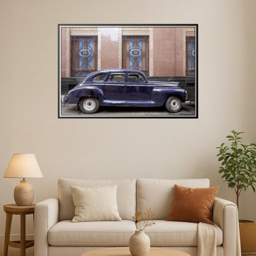 Vintage Car in Front of Bacardi Building Poster – Havana Heritage | Great Gift picture