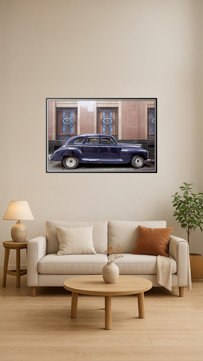 Vintage Car in Front of Bacardi Building Poster – Havana Heritage | Great Gift picture