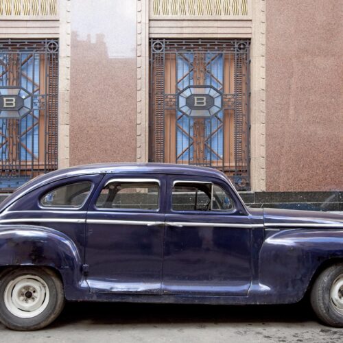 Vintage Car in Front of Bacardi Building Poster – Havana Heritage | Great Gift picture
