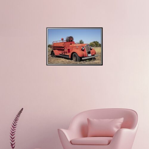 Vintage Fire Truck Poster – Ashland Volunteer Dept., Nebraska | Great Gift picture