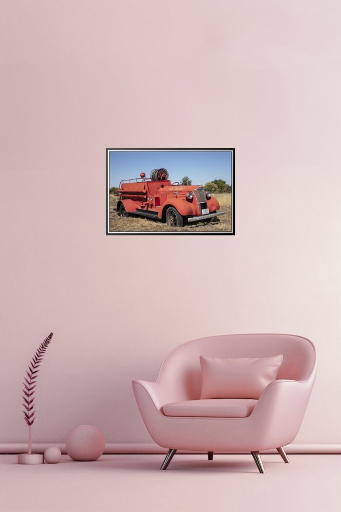 Vintage Fire Truck Poster – Ashland Volunteer Dept., Nebraska | Great Gift picture