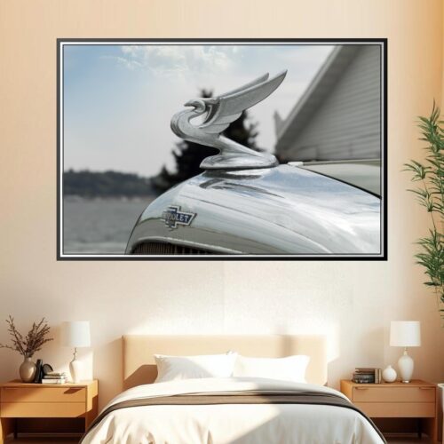 Vintage Chevrolet Hood Ornament Poster – Staunton, Illinois Elegance | Great Gift picture