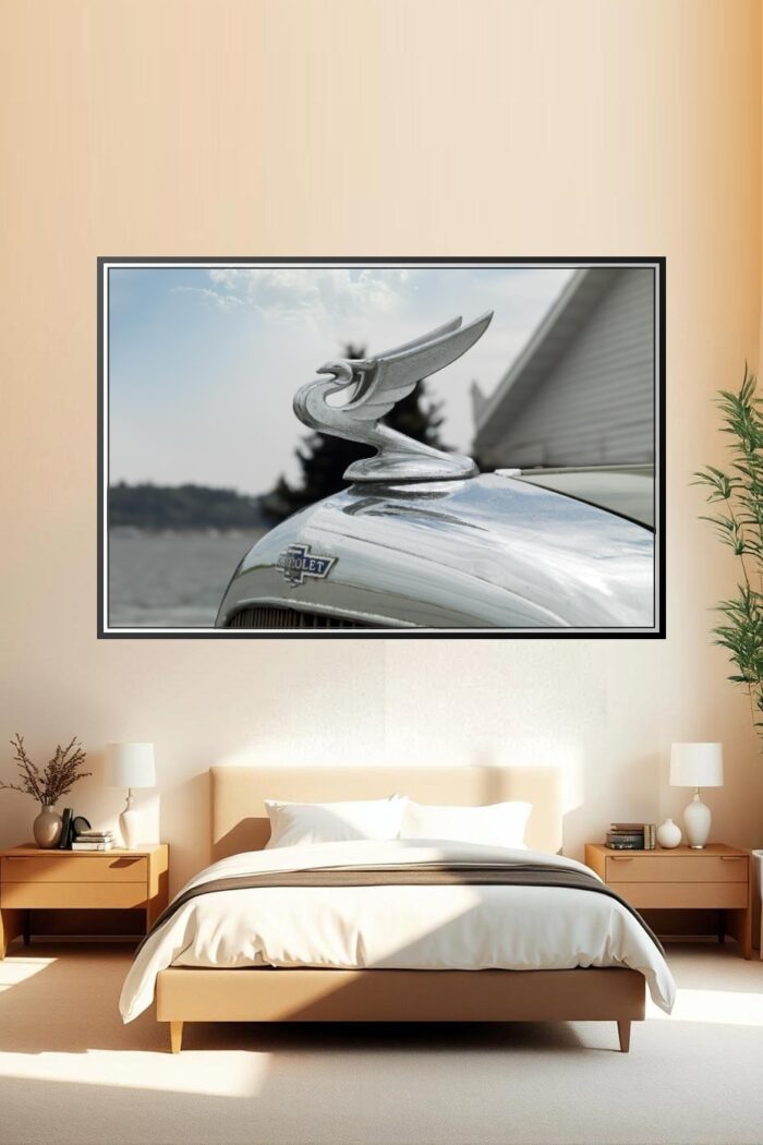 Vintage Chevrolet Hood Ornament Poster – Staunton, Illinois Elegance | Great Gift picture