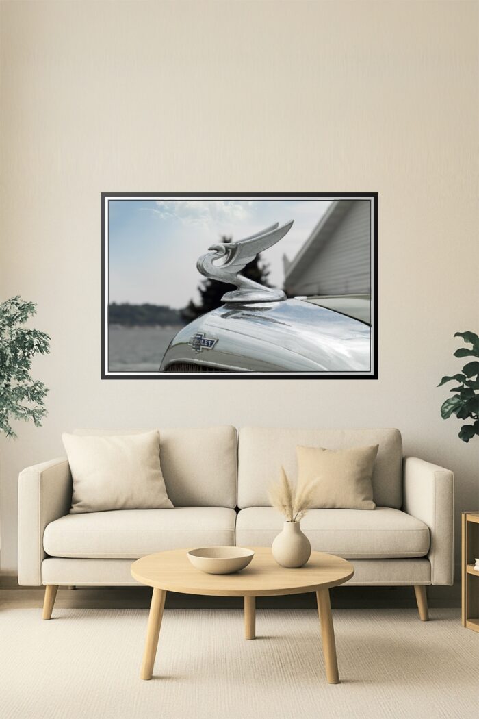 Vintage Chevrolet Hood Ornament Poster – Staunton, Illinois Elegance | Great Gift picture
