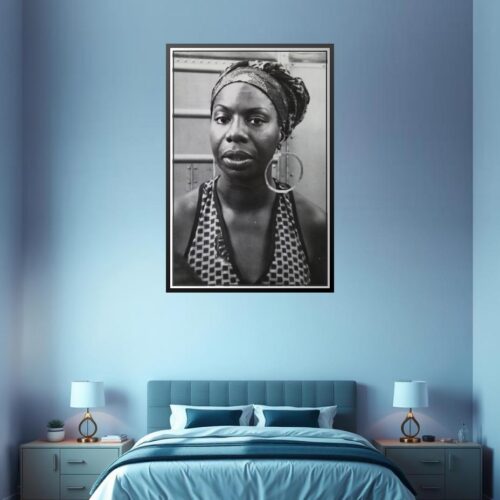 Vintage Nina Simone Poster – Soulful Black and White Icon Vibe | Great Gift picture