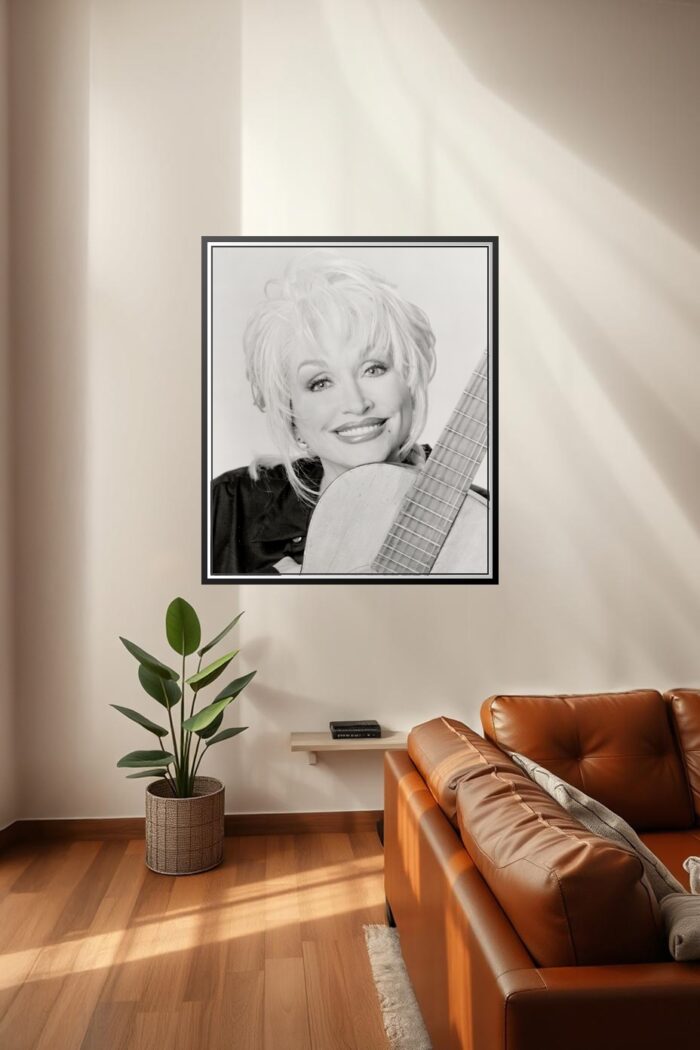 Black and White Dolly Parton Poster – Country Music Icon | Great Gift picture