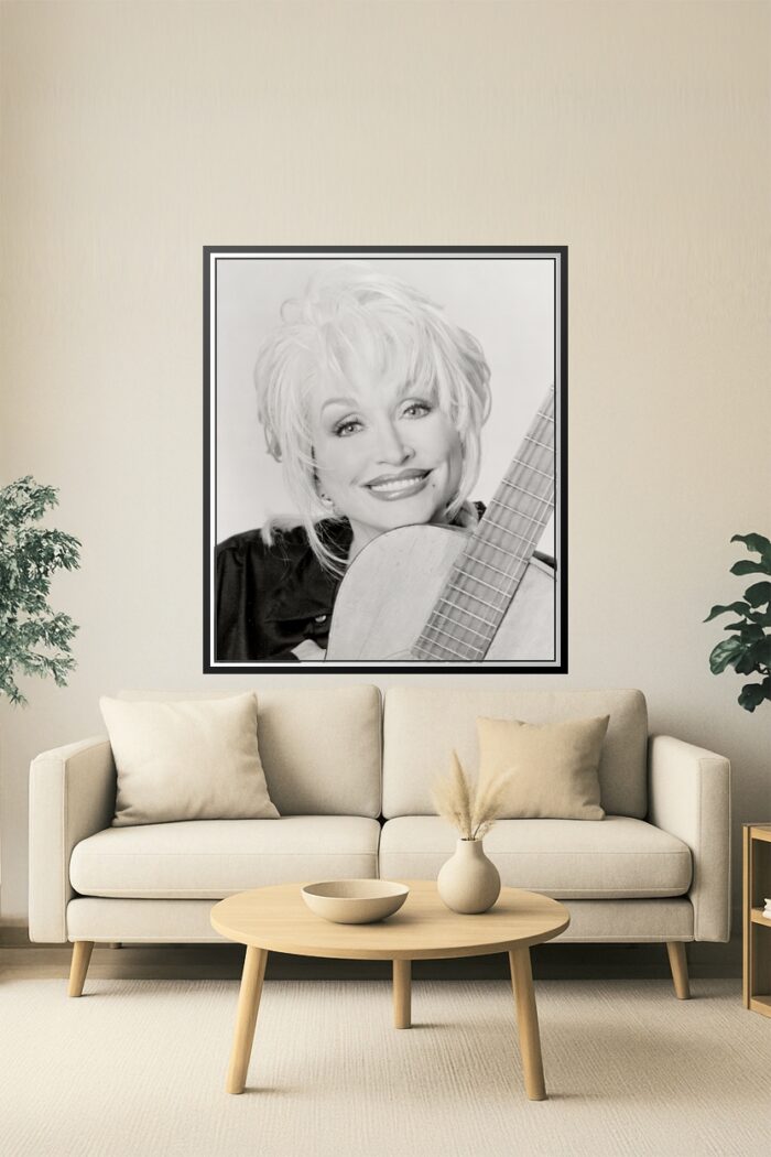 Black and White Dolly Parton Poster – Country Music Icon | Great Gift picture