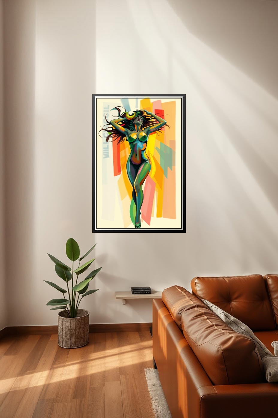 Pop Art Female Silhouette Poster – Bold and Colorful | Great Gift picture