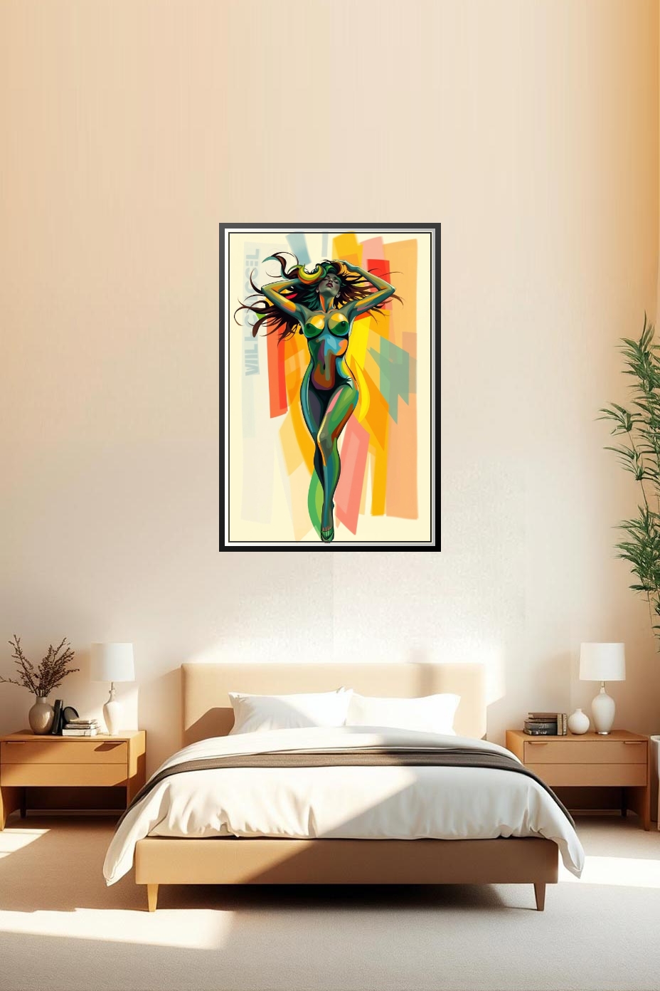 Pop Art Female Silhouette Poster – Bold and Colorful | Great Gift picture