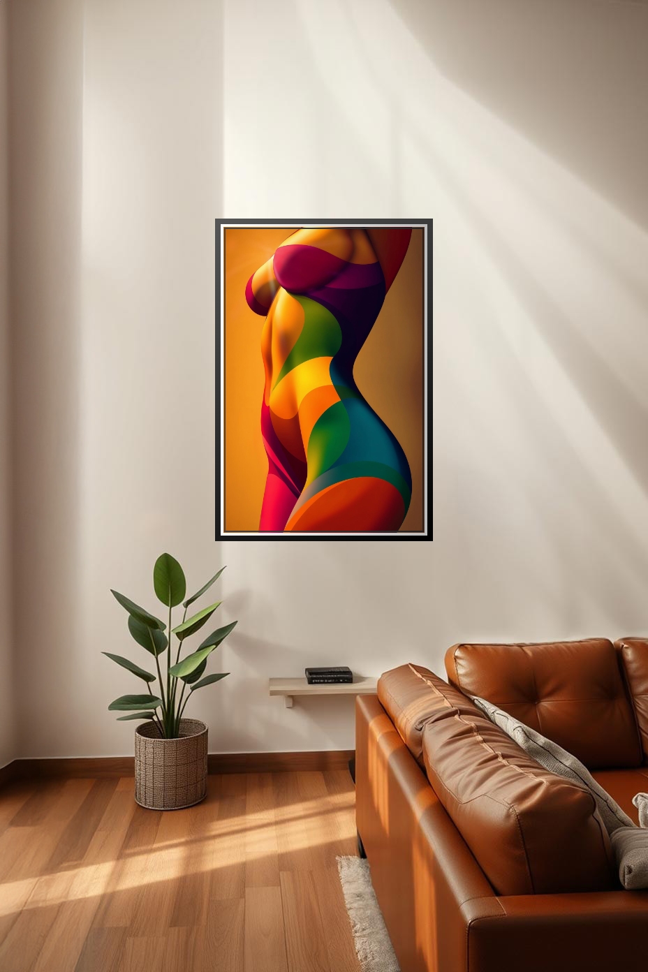 Abstract Female Form Poster – Colorful Curves of Passion | Great Gift picture