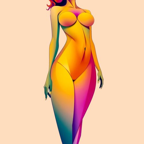 Pop Art Female Form Poster – Radiant Confidence in Color | Great Gift picture
