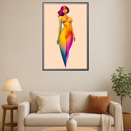 Pop Art Female Form Poster – Radiant Confidence in Color | Great Gift picture