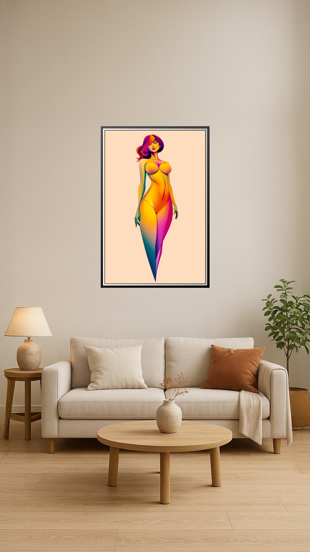 Pop Art Female Form Poster – Radiant Confidence in Color | Great Gift picture