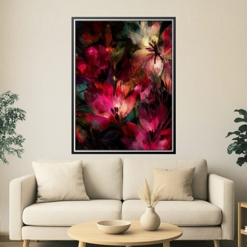 Abstract Floral Expressionist Poster – Passion in Bloom | Great Gift picture