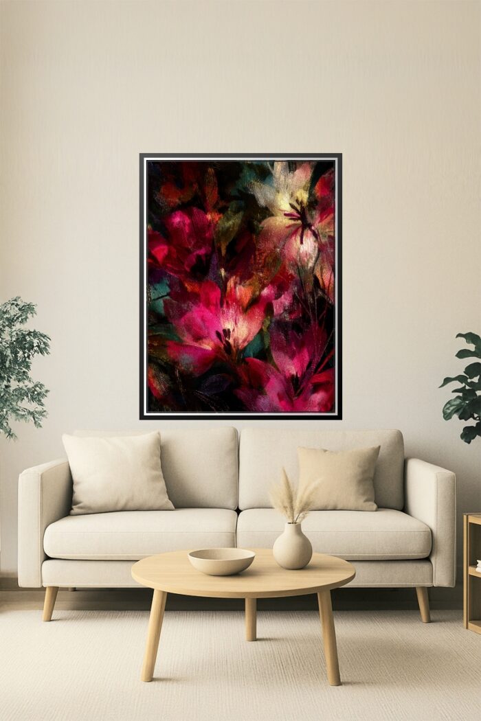Abstract Floral Expressionist Poster – Passion in Bloom | Great Gift picture