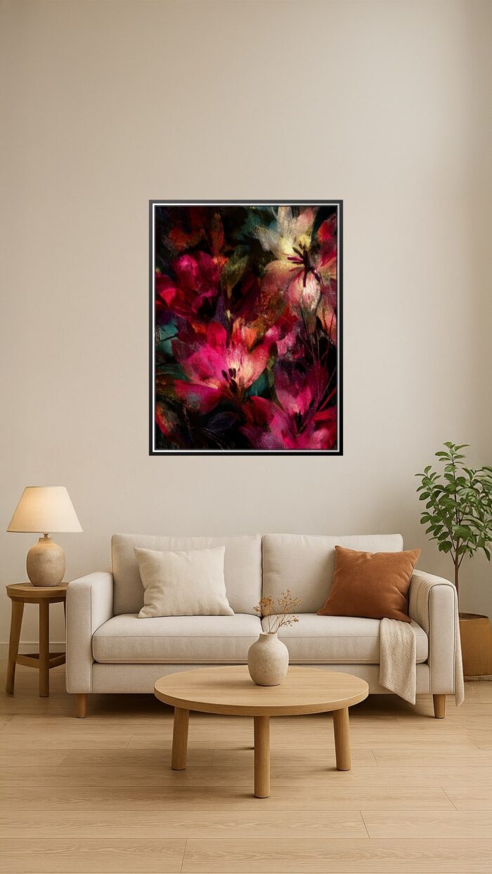 Abstract Floral Expressionist Poster – Passion in Bloom | Great Gift picture