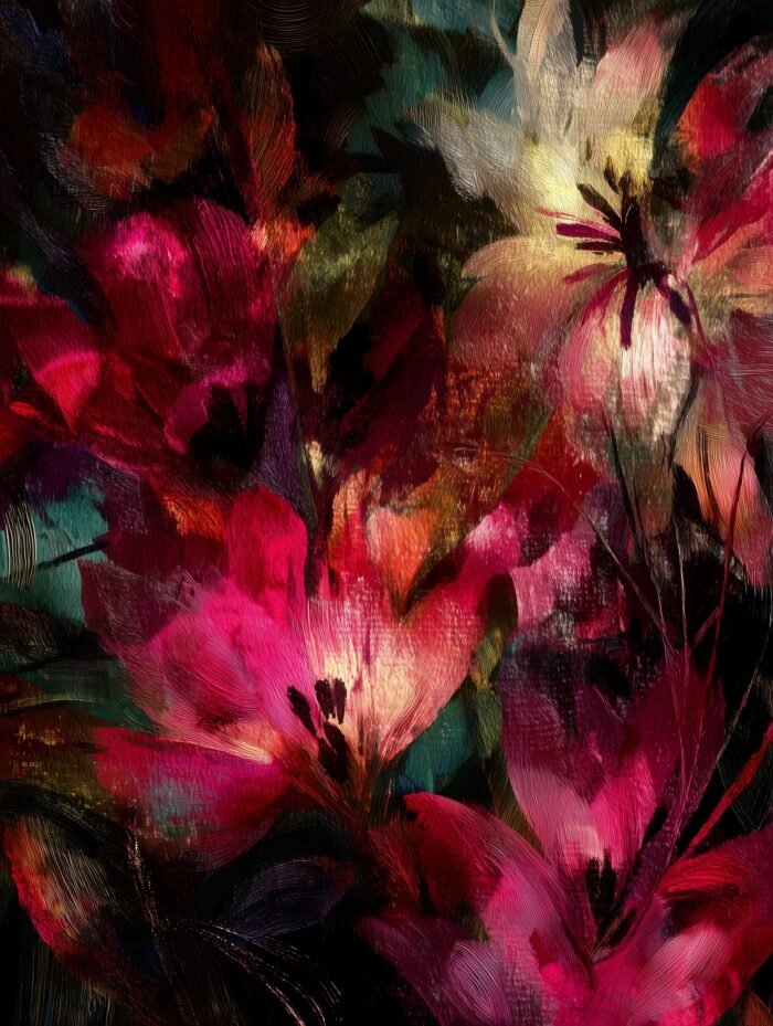 Abstract Floral Expressionist Poster – Passion in Bloom | Great Gift picture
