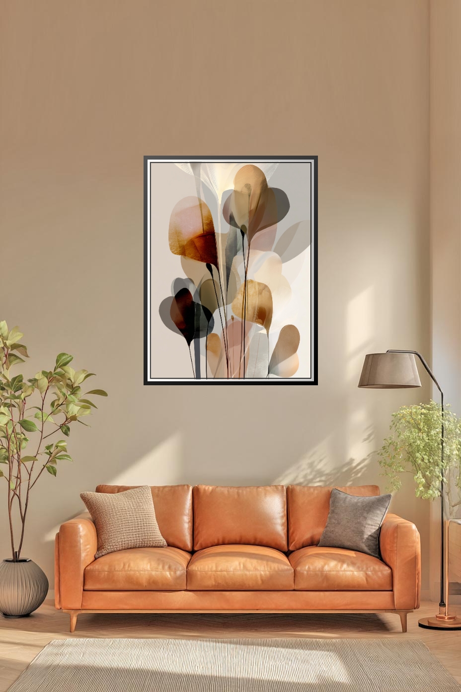 Minimalist Botanical Poster – Soft Earth Tones Elegance | Great Gift picture