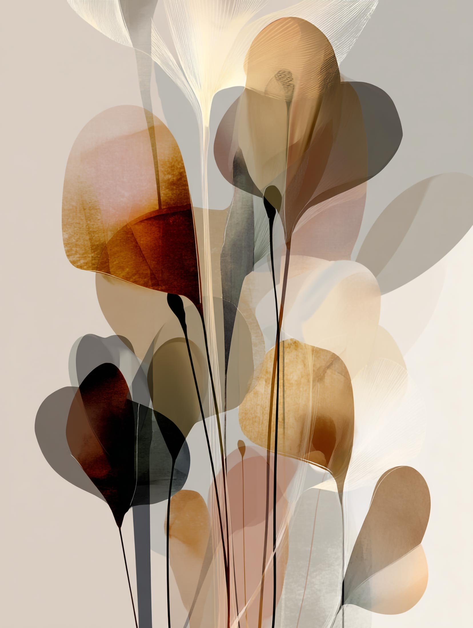 Minimalist Botanical Poster – Soft Earth Tones Elegance | Great Gift picture