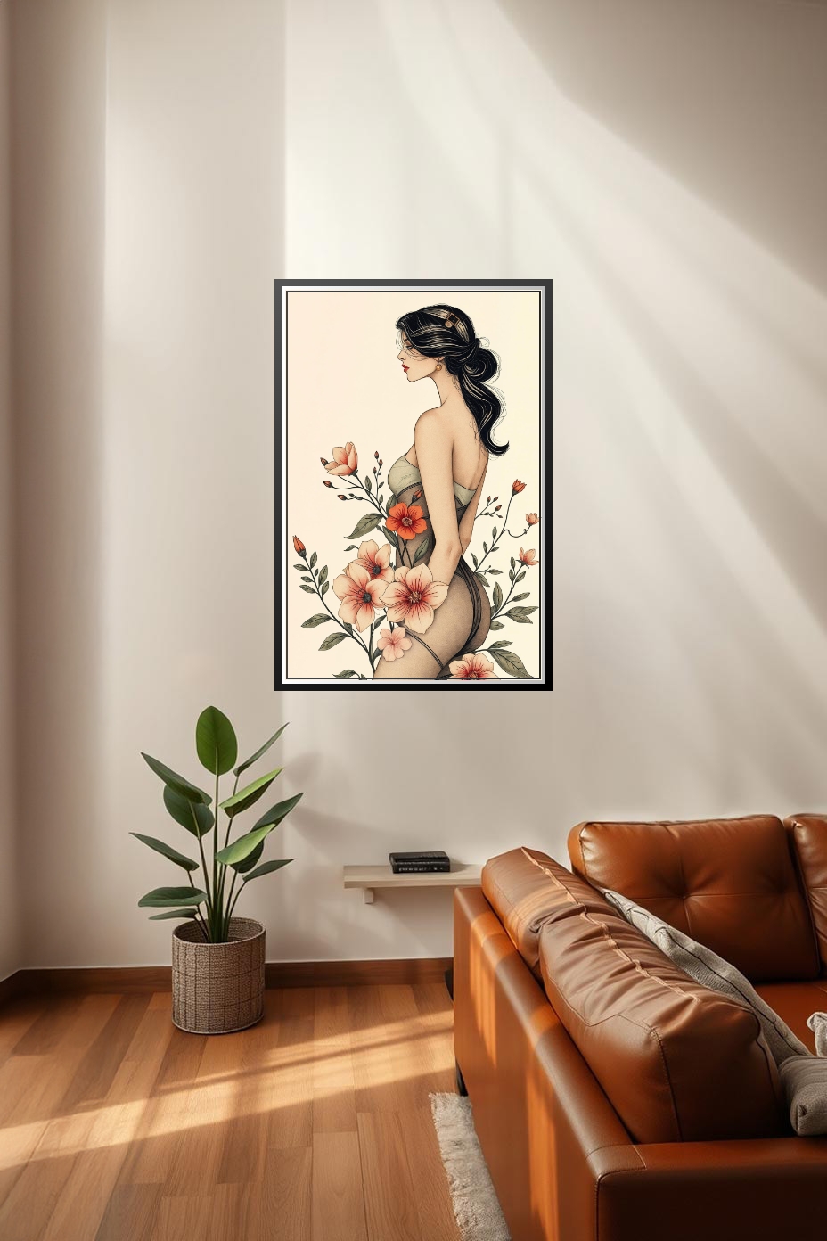 Art Nouveau Floral Woman Poster – Timeless Grace and Beauty | Great Gift picture