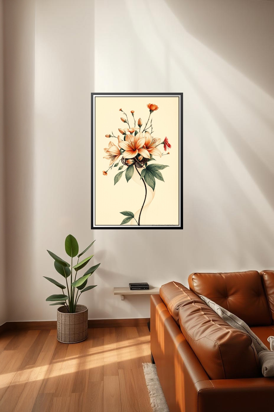 Art Nouveau Floral Bouquet Poster – Elegant Nature Harmony | Great Gift picture