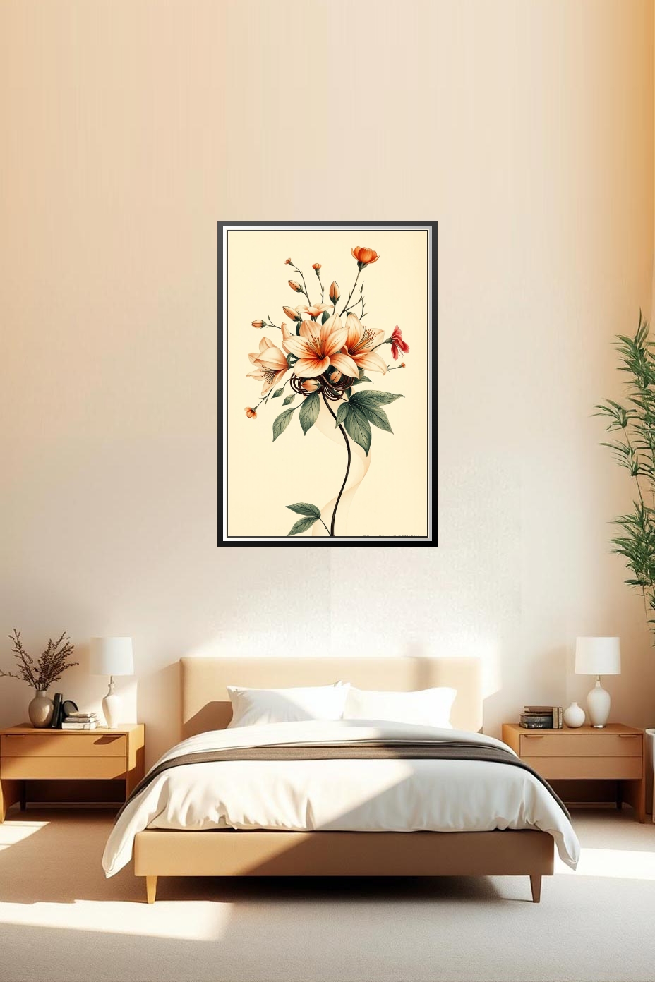 Art Nouveau Floral Bouquet Poster – Elegant Nature Harmony | Great Gift picture