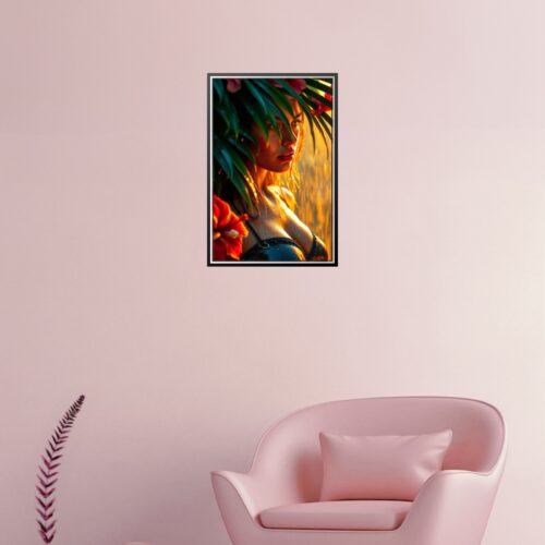 Exotic Tropical Rain Woman Poster – Golden Heat & Passion | Great Gift picture