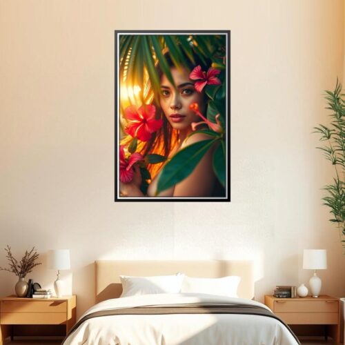 Passion Tropical Beauty Poster – Sunset Passion & Exotic Bloom | Great Gift picture