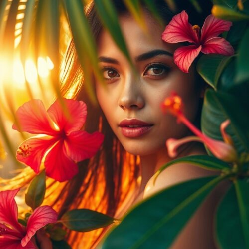 Passion Tropical Beauty Poster – Sunset Passion & Exotic Bloom | Great Gift picture