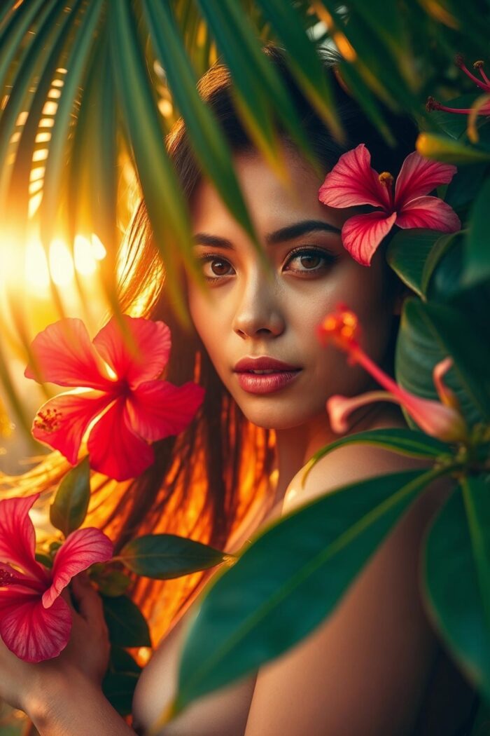 Passion Tropical Beauty Poster – Sunset Passion & Exotic Bloom | Great Gift picture