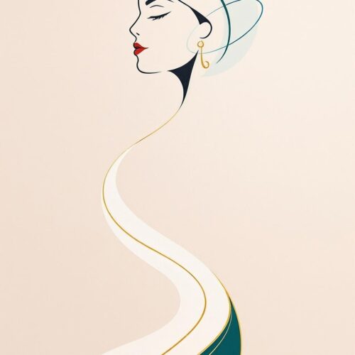 Minimalist Woman Profile Poster – Modern Elegance in Line Art | Great Gift picture