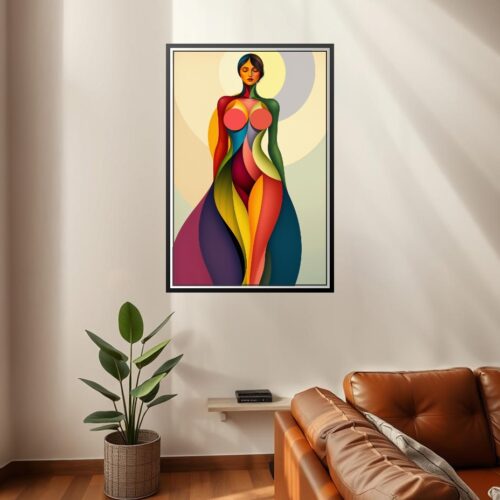 Abstract Female Form Poster – Radiant Colors of Confidence | Great Gift picture