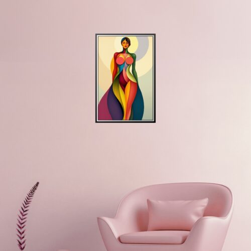 Abstract Female Form Poster – Radiant Colors of Confidence | Great Gift picture