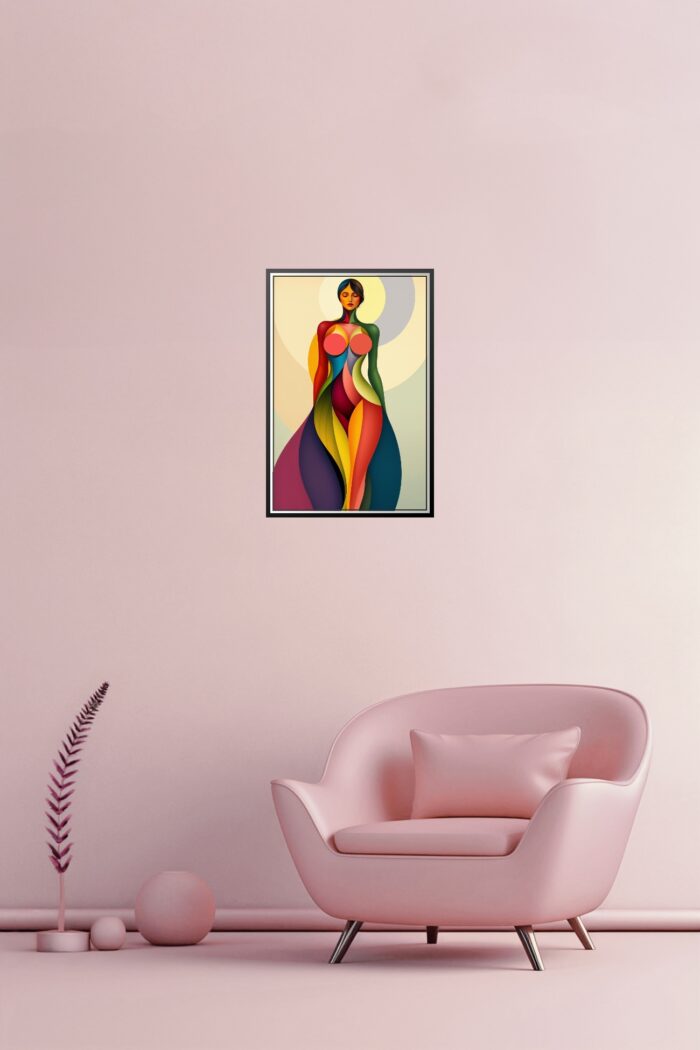 Abstract Female Form Poster – Radiant Colors of Confidence | Great Gift picture