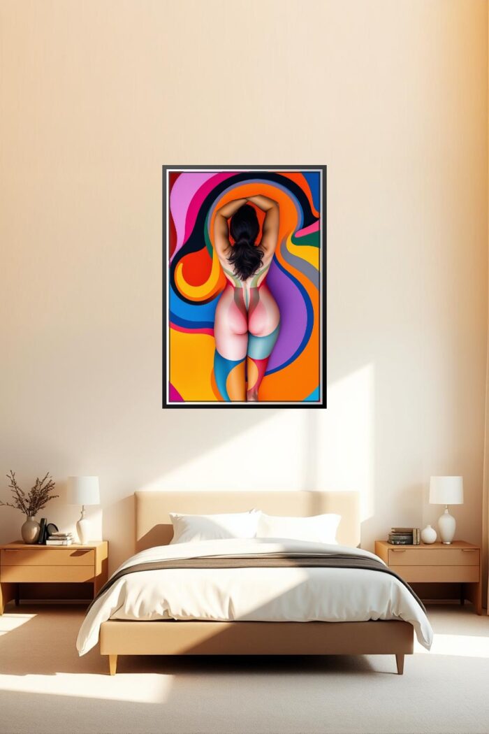 Abstract Body Poster – Vibrant Curves & Kandinsky-Inspired Design | Art Print picture
