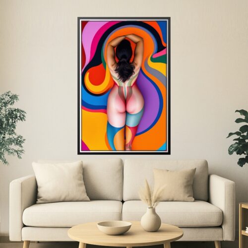 Abstract Body Poster – Vibrant Curves & Kandinsky-Inspired Design | Art Print picture