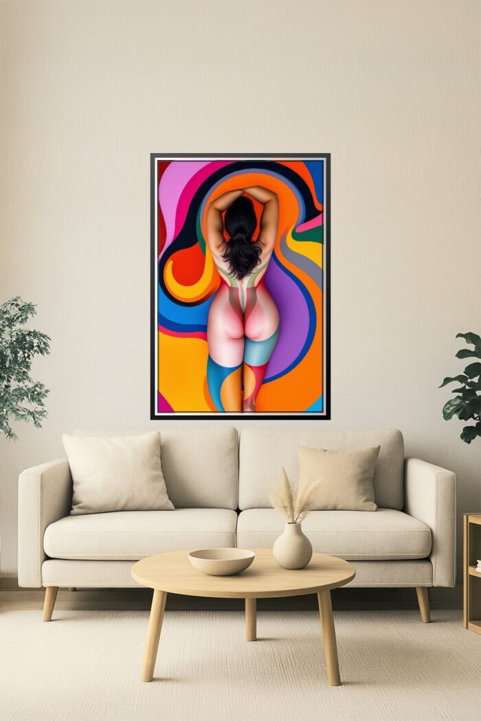 Abstract Body Poster – Vibrant Curves & Kandinsky-Inspired Design | Art Print picture