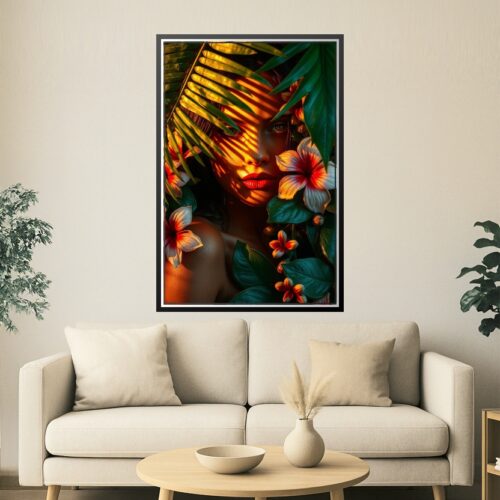 Realism Tropical Woman Poster – Sensua l Glow & Exotic Botanica | Great Gift picture