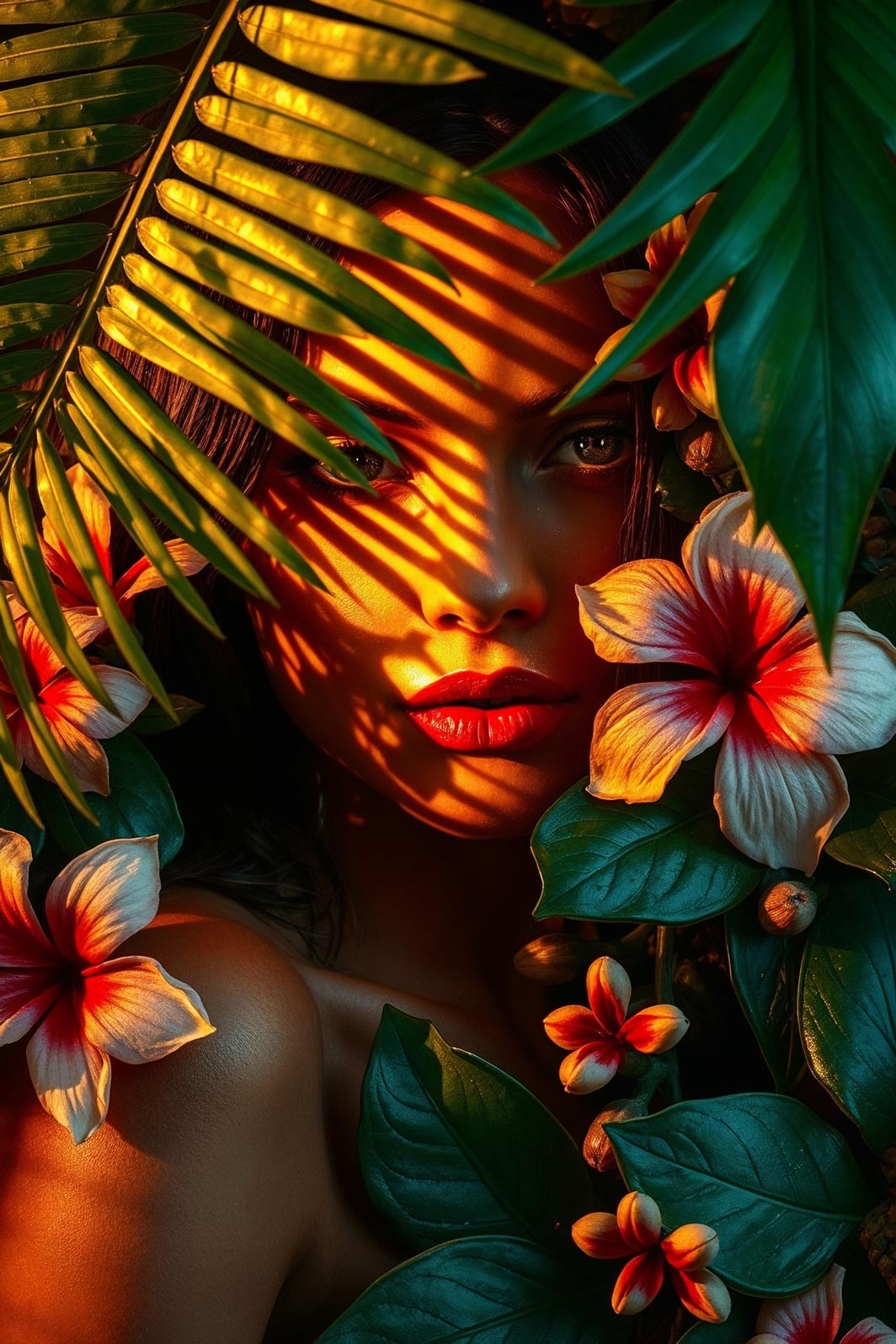 Realism Tropical Woman Poster – Sensua l Glow & Exotic Botanica | Great Gift picture