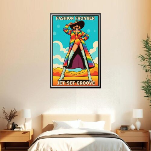 Pop Art Fashion Frontier Poster – Jet-Set Groove Energy | Great Gift picture