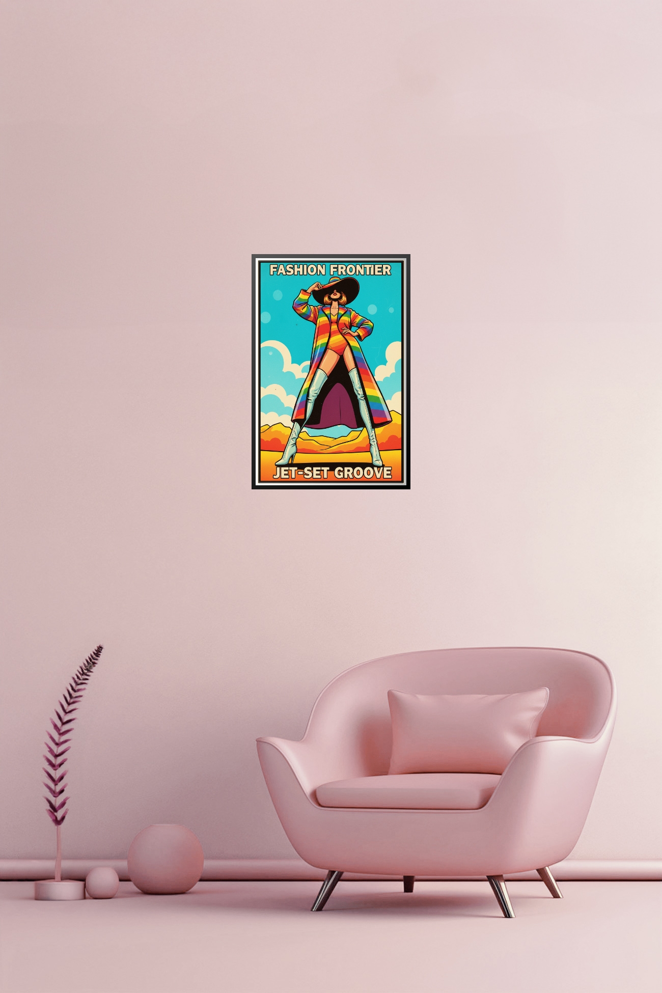 Pop Art Fashion Frontier Poster – Jet-Set Groove Energy | Great Gift picture