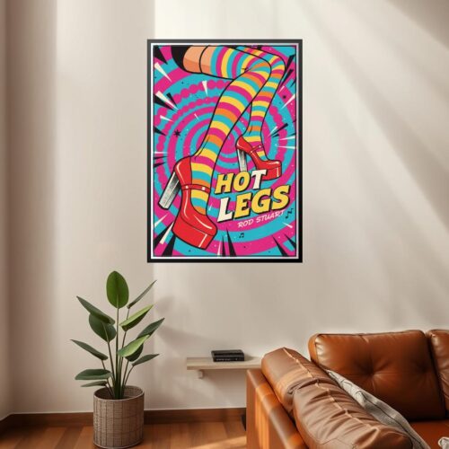 Pop Art Hot Legs Poster – Retro Groove & Bold Color Vibe | Great Gift picture