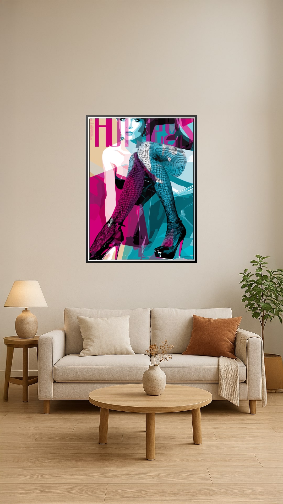 Pop Art Hot Legs Poster – Glam Seduction & Neon Chic | Great Gift picture