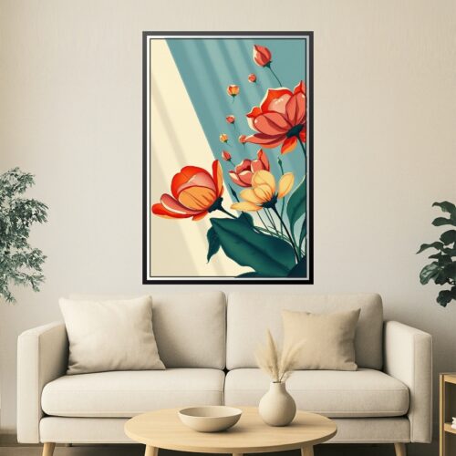 Pop Art Floral Poster – Bold Blooms for a Cheerful Space | Great Gift picture