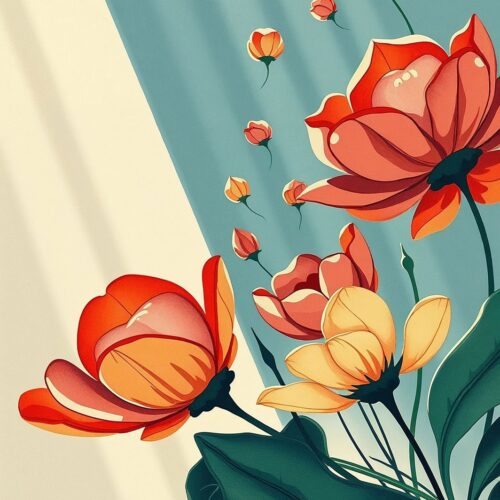 Pop Art Floral Poster – Bold Blooms for a Cheerful Space | Great Gift picture