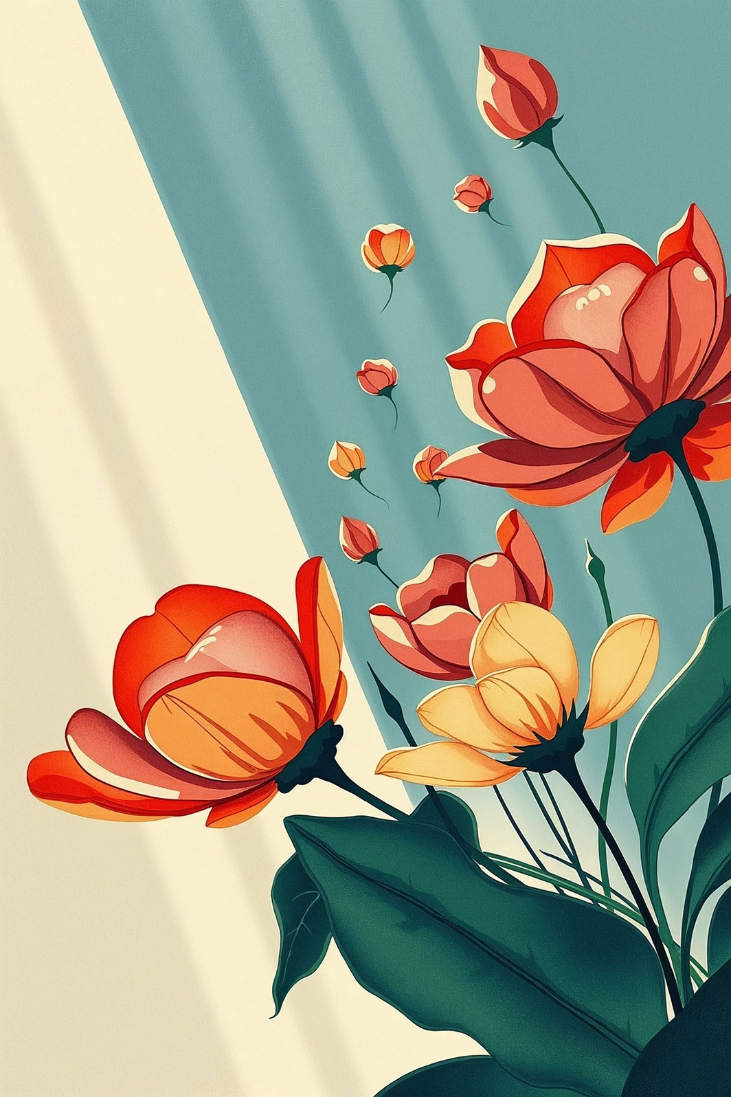 Pop Art Floral Poster – Bold Blooms for a Cheerful Space | Great Gift picture