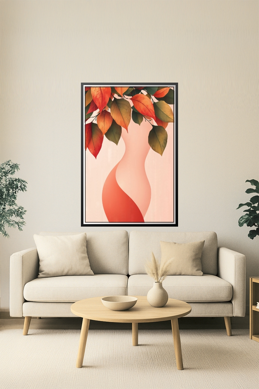 Minimalist Botanical Female Silhouette Poster – Soft, Earthy Elegance | Great Gift picture