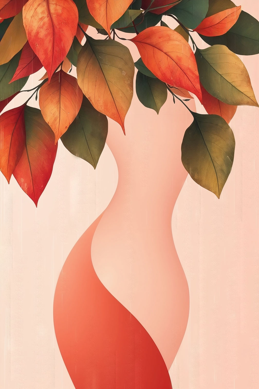 Minimalist Botanical Female Silhouette Poster – Soft, Earthy Elegance | Great Gift picture