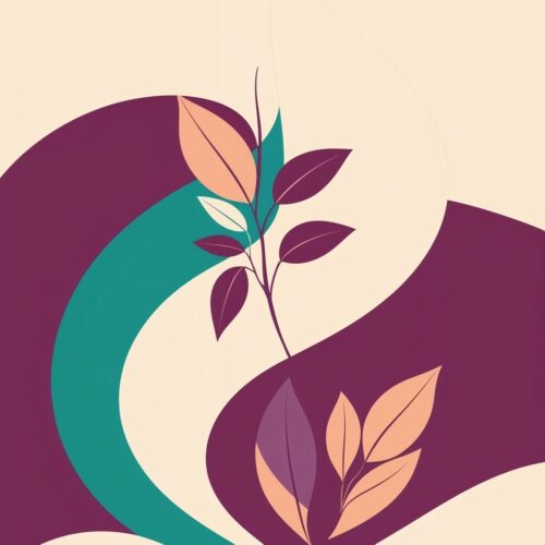 Minimalist Botanical Art Poster – Modern Abstract Leaf Design picture