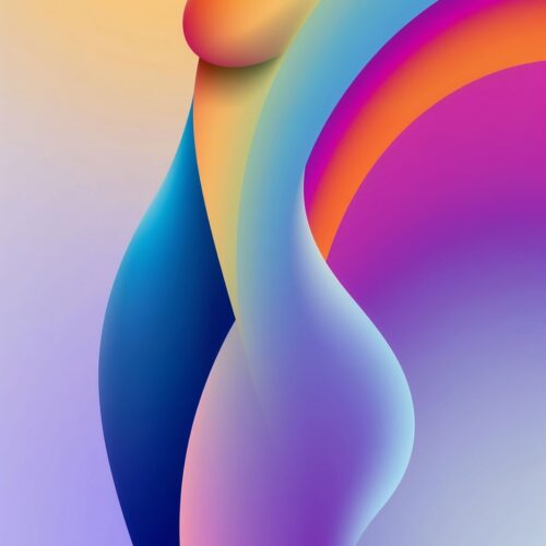 Abstract Woman Silhouette Poster – Gradient Modern Art Print picture